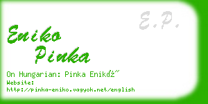 eniko pinka business card